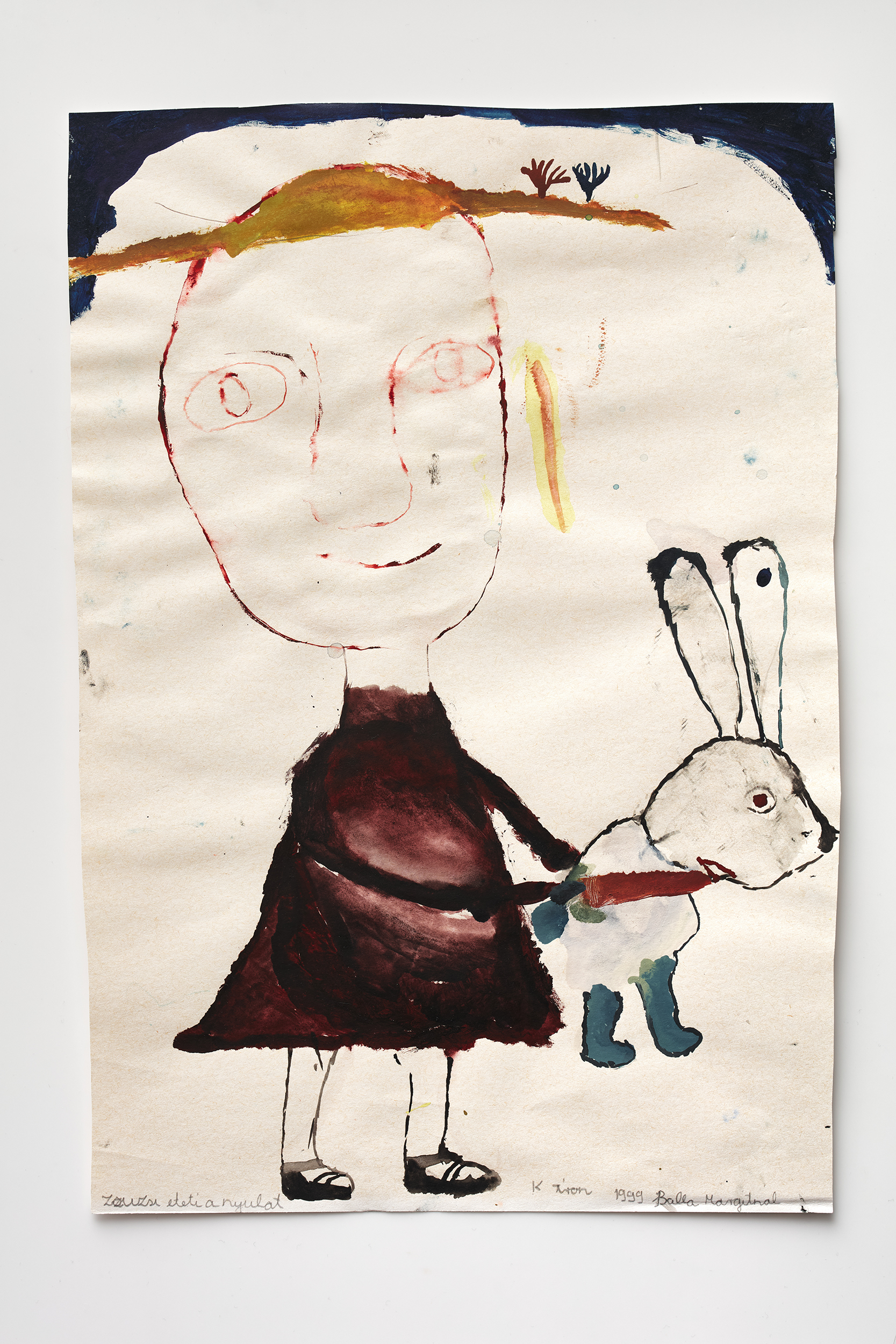 Zsuzsi Feeding the Rabbit (For Margit Balla)