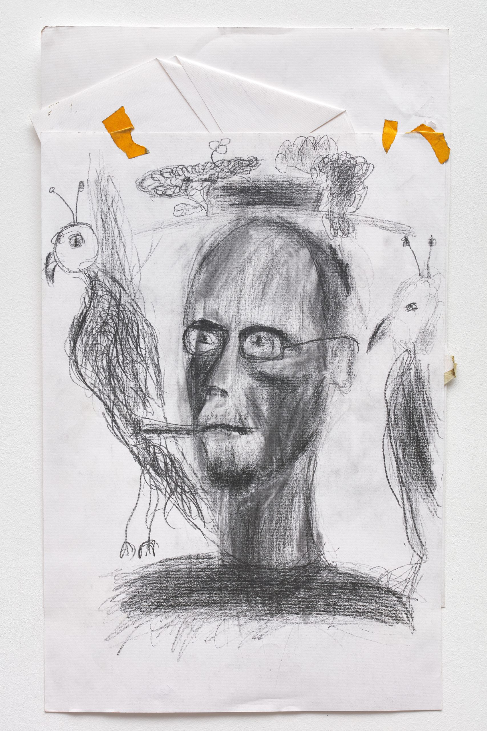 Study of a Head with Birds